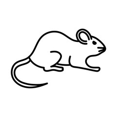 Mouse animal icon outline set sign