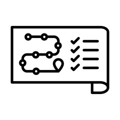 Planning icon outline set sign
