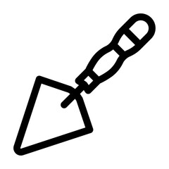 Putty knife icon outline set sign