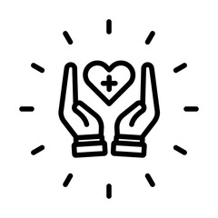 Quality of life icon outline set sign