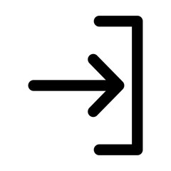 Right arrow icon outline set sign