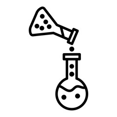 Science icon outline set sign