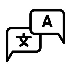 Translation icon outline set sign