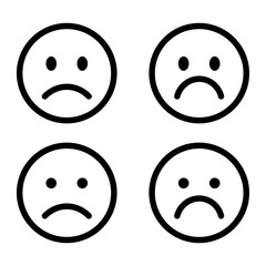 Fototapeta premium Emoticons set. Emoji faces collection. Emojis flat style.