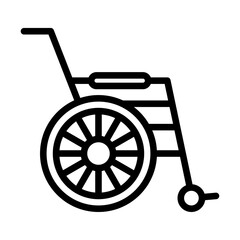 Wheelchair icon outline set sign