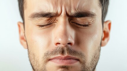 Obraz premium Close-Up of Man Expressing Intense Emotion