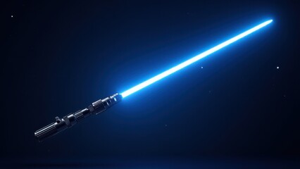 High-tech blue lightsaber designed for combat.