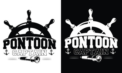 Pontoon captain abstract typography modern design slogan. Vector illustration graphics for print t shirt, apparel, background, poster, banner, postcard and or social media © SHIFATULISLAM