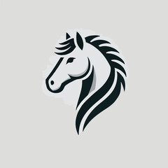 The majestic horse head logo