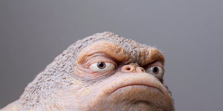 Close-up Photograph of a Creature's Head