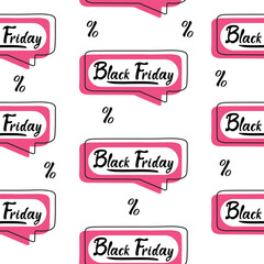 Black Friday sale banners on a white background showcasing discounts and promotions