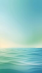Fototapeta premium Serene Ocean Waves Under a Calm Sky