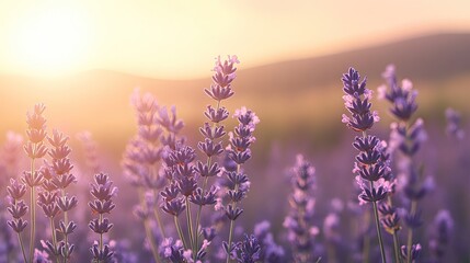 Fototapeta premium A light pastel lavender and soft yellow gradient, evoking a peaceful, calming, and harmonious atmosphere.