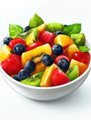 fresh fruit salad in bowl
