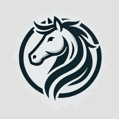 The majestic horse head logo