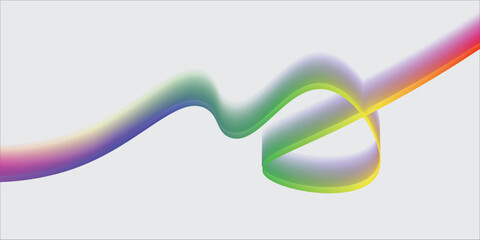 Wavy shape with Rainbow colors.