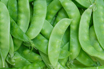 Green peas for background.