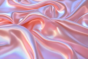 Obraz premium pink shiny satin silk fabric background. smooth elegant wavy, luxurious Anniversary, Christmas, wedding, valentine, event, celebration concept.