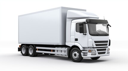 3D truck with white background.