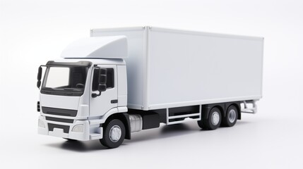 3D truck with white background.