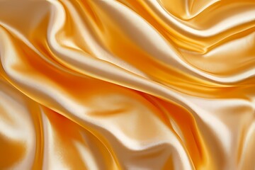 Obraz premium gold shiny satin silk fabric background. smooth elegant wavy, luxurious Anniversary, Christmas, wedding, valentine, event, celebration concept.