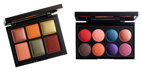 Beauty product collection make up isolated on transparent background, PNG, Set of