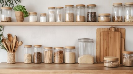 Innovative eco friendly kitchen design utilizing recycled containers for sustainable living