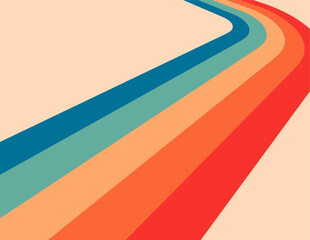 retro vintage 70s style stripes background poster lines. shapes vector design graphic 1970s retro background. abstract stylish 70s era line frame illustration