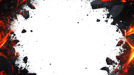 Explosive action scene abstract background visual art digital composition dynamic perspective creative concept on transparency png background