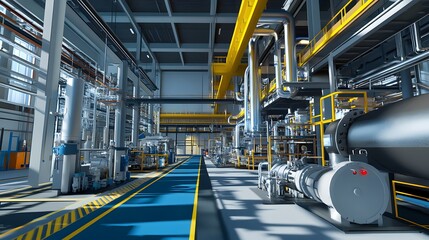 Digital Twin Technology: A digital twin of a smart factory or city, where virtual replicas of physical devices and systems are displayed alongside their real-world counterparts