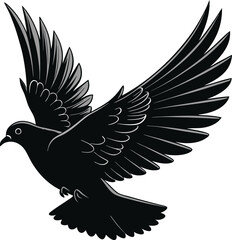 Flying bird Silhouette, Vector Design