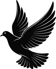 Flying bird Silhouette, Vector Design
