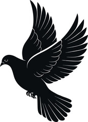 Flying bird Silhouette, Vector Design