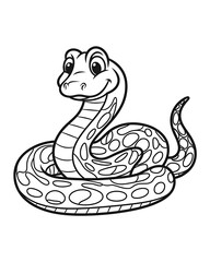 Naklejka premium snake sketch 