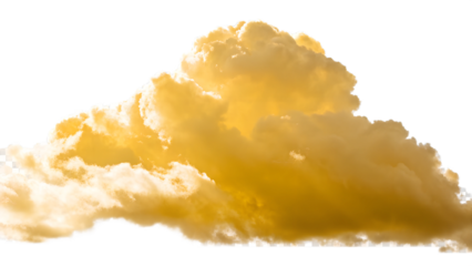 yellow cloud with transparent background