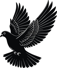 Flying bird Silhouette, Vector Design