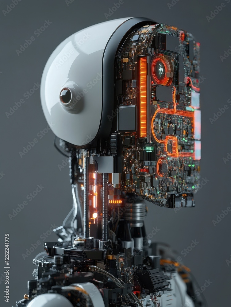 Poster chatbot with artificial intelligence that is linked to a cpu