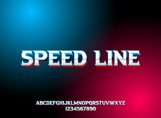 Glossy with chrome speed line logo text effect, perfect for automotive banner template