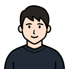 Obraz premium 若い男性アイコン