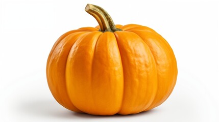 fresh pumpkin isolated on white background closeup.