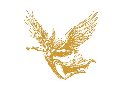Valkyrie hand drawn sketch vector