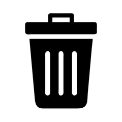 Garbage Can Symbol: Recycling and Waste Management Graphic