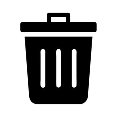 Garbage Can Symbol: Recycling and Waste Management Graphic