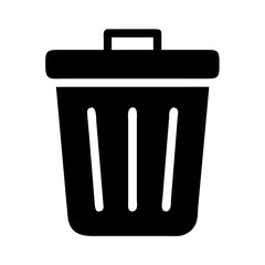 Garbage Can Symbol: Recycling and Waste Management Graphic