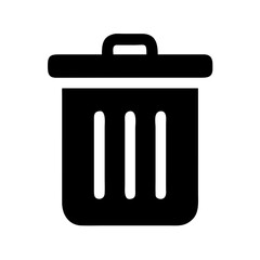 Garbage Can Symbol: Recycling and Waste Management Graphic