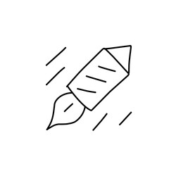 Set line icons of firework