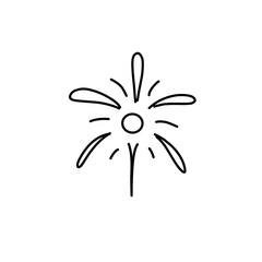 Set line icons of firework