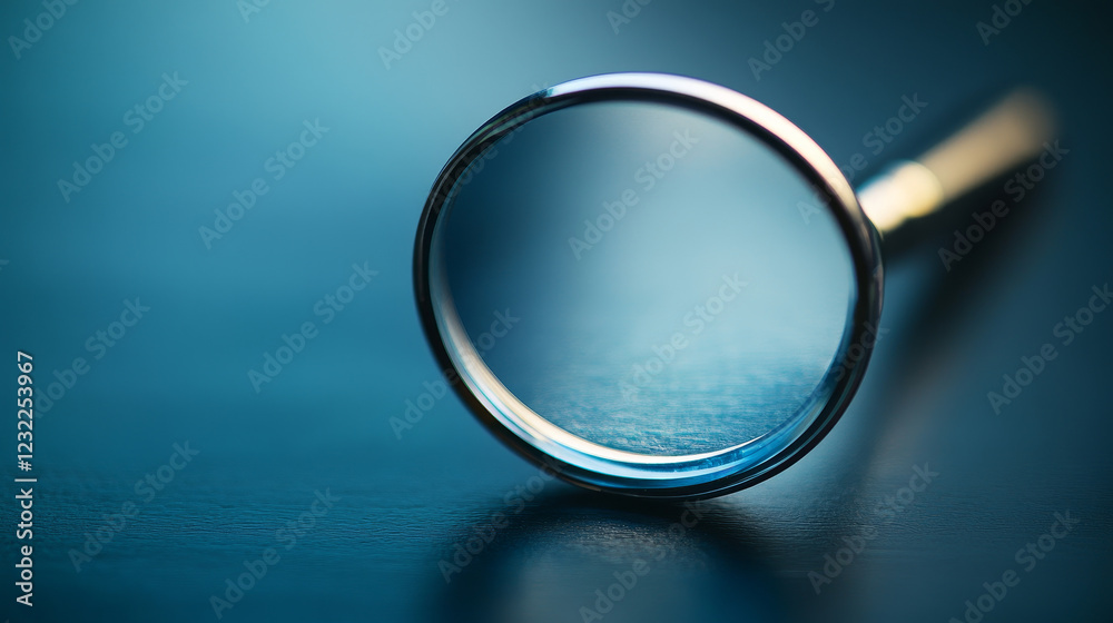 Wall mural seo, search engine optimization algorithm, concept vector isometric illustration. large magnifying g
