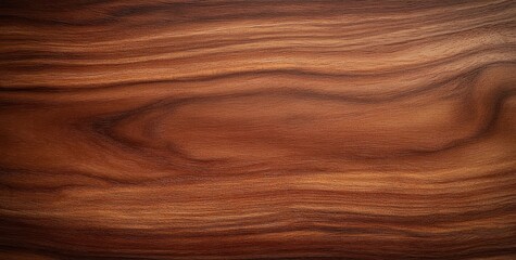 Naklejka premium Polished Mahogany Wood Grain Close-up Rich Brown Texture Natural Light