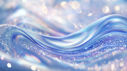 glitters or bokeh background with wave lines, Abstract geometric line background with flowing waves and sparkling particles and glowing glitters, A background with dots on a wave geometric lines.